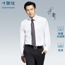 十如仕 新疆棉免烫长袖衬衫
