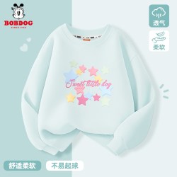 巴布豆 卡乐儿童卫衣服装春秋可穿衣服洋气印花款童装休闲好搭女童