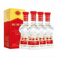 淘金币1461.01元、今日必买：剑南春 水晶剑52度500ml*4瓶装浓香型白酒商务宴请送礼收藏礼袋