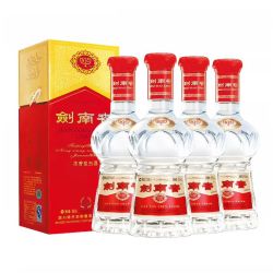 剑南春 水晶剑52度500ml*4瓶装浓香型白酒商务宴请送礼收藏礼袋