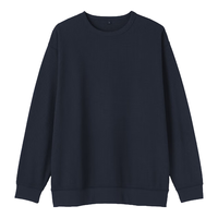 無印良品 MUJI AB1OHA5A 防紫外线华夫格圆领长袖T恤 深藏青色 XL