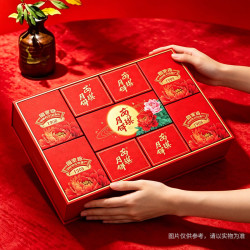 安琪 九天揽月月饼礼盒640g（9饼4味）