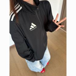 adidas 男女同款经典三条纹外套显瘦休闲百搭外套夹克