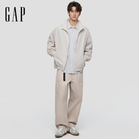 Gap 854130 立领宽松 浅灰白 XL 男士夹克