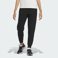 adidas 夏季女子简约舒适百搭束脚锥形运动休闲系绳九分裤