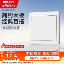德力西 开关插座面板 CD815系列 单开一开多控开关 QSE86KX