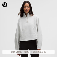 lululemon 女士半拉链烟囱领拉绒卫衣 LW3JZRS 超浅灰 S