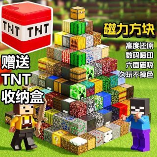 我的磁力世界积木儿童磁力方块磁铁磁吸迷你益智拼装3-6岁玩具