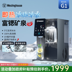 西屋电气 西屋含钛不锈钢制冰块饮水机制冷即热式一体机台式直饮水器G1Pro