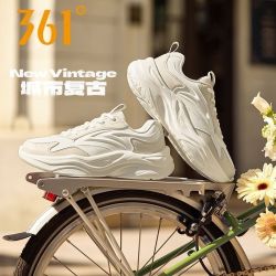 361° 女鞋城市复古老爹鞋女秋季新款厚底增高休闲鞋运动小白鞋女