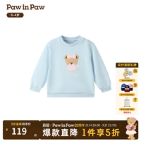 Paw in Paw PawinPaw卡通小熊童装25年冬季新款女宝宝加绒卫衣 Blue蓝色/50 100