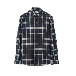 BURBERRY 自营Burberry博柏利男士格纹单排扣长袖衬衫 春季新款
