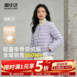 雪中飞 女式轻暖排骨羽绒服26新款时尚舒适休闲通勤百搭保暖运动羽绒内恤 蒙雾紫|6152 M 165/88A