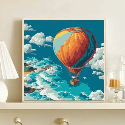 风景数字油画diy手工填色手绘丙烯油彩画卡通挂画简单小尺寸画画