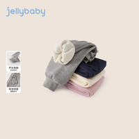 jellybaby 新品冬款男女童中童奥粒绒束脚休闲裤 花灰 90
