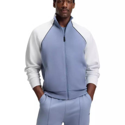 HUGO BOSS Men's Cotton-Blend Contrast Piping Sweatshirt