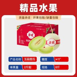 佳农 正宗甘肃玉菇甜瓜8斤清甜细腻新鲜国产甜瓜