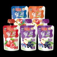贝比玛玛 旺旺旗下果泥儿童零食无添加糖盐草莓香蕉泥90g*1袋辅食泥