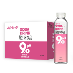 娃哈哈 苏打水饮料PH9.0碱性 0卡0脂无汽饮品 柠檬味玫瑰味 整箱装 500mL*15瓶  500ml