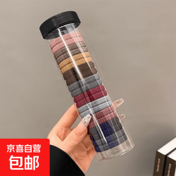 京喜 大号马尾无接缝发圈高弹力皮筋扎头发加粗发绳女绑发韩国简约饰品 莫兰迪色10根袋装
