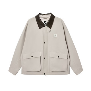 JACK&JONES 防泼水翻领夹克 C00米白色 3XL