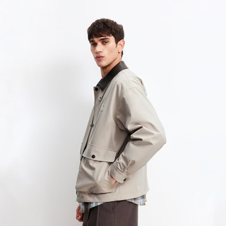 JACK&JONES 防泼水翻领夹克 C00米白色 3XL
