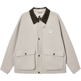JACK&JONES 防泼水翻领夹克 C00米白色 3XL