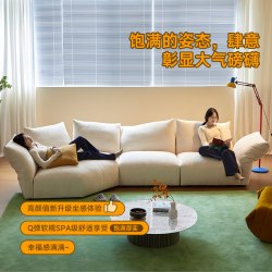 言逸家 |网红花瓣沙发雪尼尔现代意式奶油风异形转角布艺法式复古