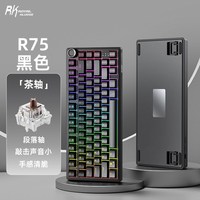 ROYAL KLUDGE RK R75有线机械键盘电脑办公客制化茶青轴热插拔电竞游戏RGB灯效