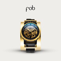 FOB REHAB FOB手表女款R360小众法式机械表进口时尚腕表真皮表带女式钢环表