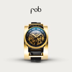 FOB REHAB FOB手表女款R360小众法式机械表进口时尚腕表真皮表带女式钢环表
