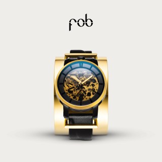 FOB REHAB FOB手表女款R360小众法式机械表进口时尚腕表真皮表带女式钢环表