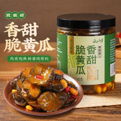 云山半 香甜脆黄瓜 下饭菜酱腌菜 香辣酸黄瓜脆腌黄瓜皮500g