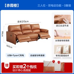 芝华仕 头等舱现代简约真皮电动功能沙发皮艺头层牛皮客厅11323