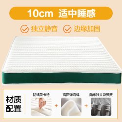 朗漫德 床垫席梦思10cm厚独立袋装弹簧天然椰棕乳胶20cm护脊家用卧室偏硬