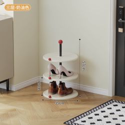 葛诺 鞋架家用门口入户圆形多层窄小鞋子收纳架神器落地宿舍小型置物架