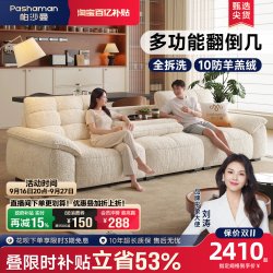 帕沙曼 可拆洗布艺沙发小户型客厅2026新款复古多功能云朵沙发简约