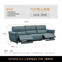左右家私 左右电动沙发2024新款真皮家庭客厅零靠墙功能沙发6055
