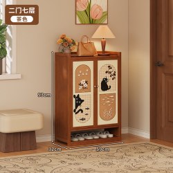 竹中生智 家用门口鞋架多层入户门靠墙收纳柜好看出租房用可爱鞋柜新款2026