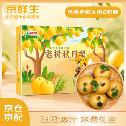 京鲜生 青青大地 老树秋月梨 大果 6-8粒 3kg 礼盒装