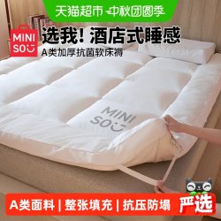 名创优品 酒店床垫褥子遮盖物软垫家用卧室垫子加厚榻榻米宿舍单人