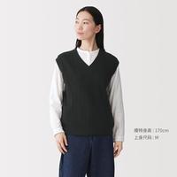 無印良品 MUJI 无印良品 女式 可水洗缆绳花纹 背心马甲女装