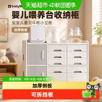 babyviva 婴儿喂养台收纳柜宝宝儿童五斗柜小立柜客厅卧室靠墙置物储物衣柜