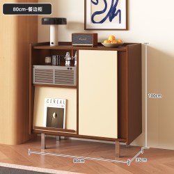 鹊松 包豪斯餐边柜客厅靠墙柜子一体中古风边柜储物柜餐厅收纳柜茶水柜
