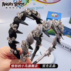 ANGRY BIRDS 水钻缠绕麻花辫发箍女高颅顶头箍百搭防滑压发卡子头饰