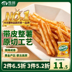 Snow Valley 卡真风味冷冻薯条半成品1斤/袋微辣空气炸锅食材速食预制菜佐餐