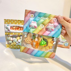 卡通礼品自封袋立式创意DIY收纳袋子