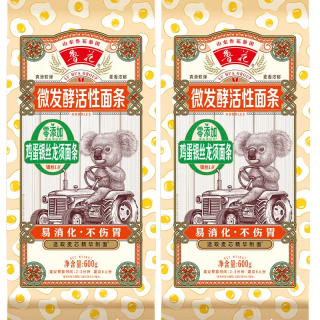 鲁花 600g考拉鸡蛋银丝龙须挂面甄选早餐速食鲜香汤面圆面条系列