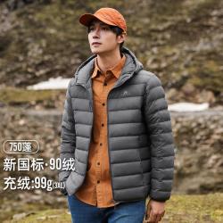 拓路者 户外轻薄羽绒服男秋冬户外连帽保暖90鸭绒排骨内胆羽绒外套