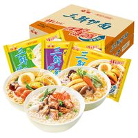 华丰三鲜伊面86g整箱袋装方便面80后怀旧速食食品干吃老式泡面